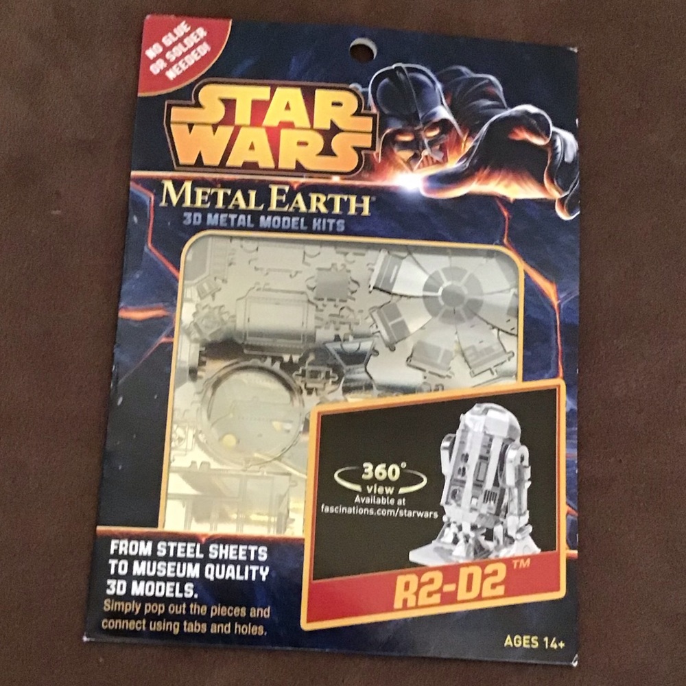 3D Model Star Wars R2-D2 kit Metal Earth NEW